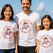 Bijpassende familie kerststrand vakantie Shirten T-shirt