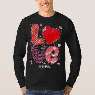 Bijpassende familie liefde neef hart koppel valent t-shirt