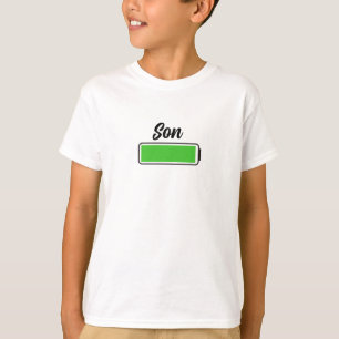 Bijpassende familie Shirt, Cool Battery Graphic T-shirt