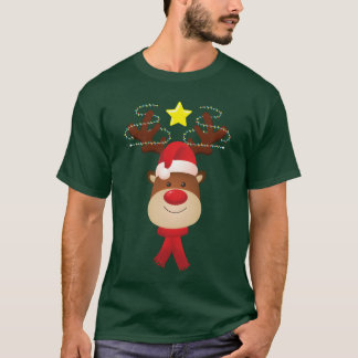 Bijpassende gezins Kerstmis Rein gezicht Kerstmis T-shirt