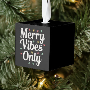 Bijpassende gezins Kerstmis vrolijke sfeer alleen Kubus Ornament