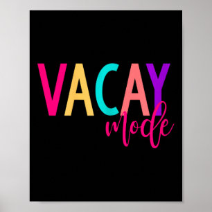 Bijpassende gezinsvakantie S Vacay Mode Zomer Poster