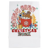 Bijpassende retro neef crew Kerst kinderen Medium Cadeauzakje (Achterkant)