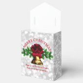 Bijpassende Set Gouden Bel Rode Boog Kerstmis Bedankdoosjes (Geopend)