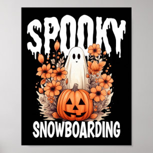 Bijpassende Snowboarden Halloween Familiekostuum Poster