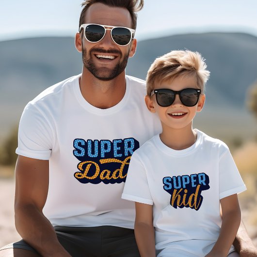 Bijpassende Super Kind & Super Pap Sidekick Vader  Tri-Blend Shirt