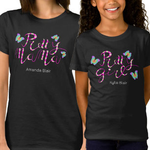 Bijpassende T-shirt  Meisje Regenboog Vlinders