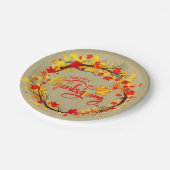 Bijpassende Thanksgiving herfstbladtonen 7" (klein Papieren Bordje (Gekanteld)