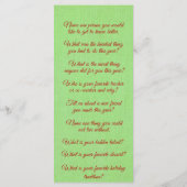 Bijpassende Thanksgiving pompoen gesprek starter Menu (Achterkant)