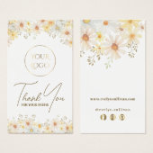 Bijsluiter madeliefjes visitekaartje (Voorkant /achterkant)