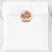 bijt me chocolade cupcake ronde sticker (Tas)
