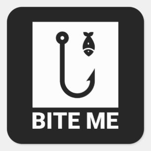 Bijt me Gevist haak Sticker