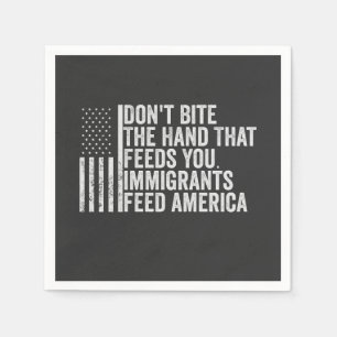 Bijt niet op de hand die je Amerikaans voedt Servet