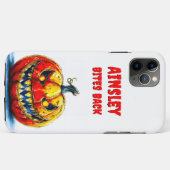 Bijten Terug Pompoen Grappig Halloween Ontwerp Case-Mate iPhone Case (Achterkant (horizontaal))