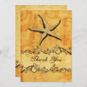 bijtend , , zeester strand dank je kaart (Voorkant / Achterkant)