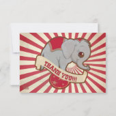, bijtende Circus Bedankkaart (Achterkant)