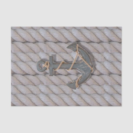 bijtende kuststrook nautisch houtsanker tissuepapier (Voorkant)