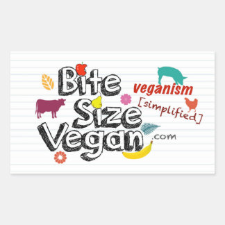 Bijtgrootte Veganistisch met tagline Sticker