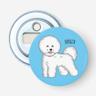 Bijvoorbeeld cartoon bichon frise button flesopener