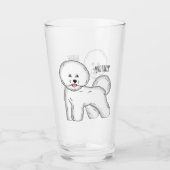 Bijvoorbeeld cartoon bichon frise glas (Voorkant)