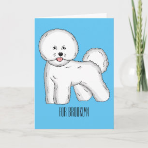 Bijvoorbeeld cartoon bichon frise kaart