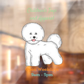 Bijvoorbeeld cartoon bichon frise raamsticker (Vel 2)