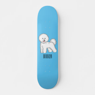 Bijvoorbeeld cartoon bichon frise skateboard