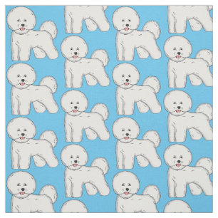 Bijvoorbeeld cartoon bichon frise stof