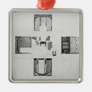 Bijwerken voor een kleine tekenkamer metalen ornament