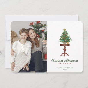 Bijzettafel Kerstboom Foto Kerstkaart