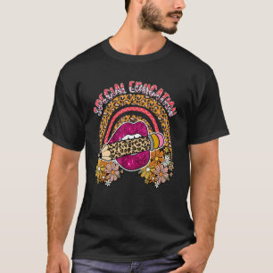 Bijzondere Onderwijs Bloemig Mooie Lippen Luipaard T-shirt