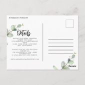 bijzonderheden over de bruiloft en uitnodiging (Achterkant)