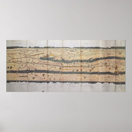 Bijzonderheden van de Peutinger-tabel Poster (Voorkant)