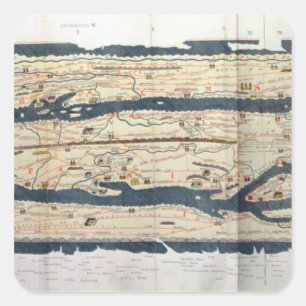 Bijzonderheden van de Peutinger-tabel Vierkante Sticker