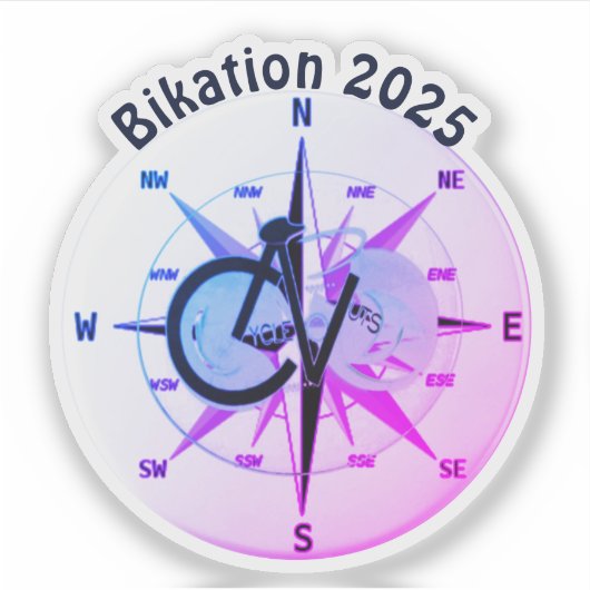 Bikation 2025 Custom-Cut Vinyl Sticker (Voorkant)