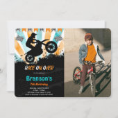 Bike Anniversaire Photo Invitation (Devant)