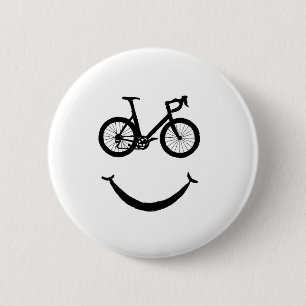 Bike Art Riding Bicycle Clipart Biking Clip Art Ronde Button 5,7 Cm