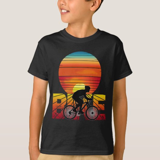BIKE BIKING SUNSET T-Shirt (Voorkant)