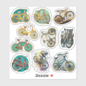 Bike BMX Wheelie Fixbike voor de bestuurder. Retro Sticker (Vel)