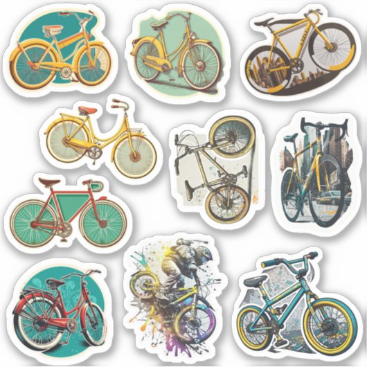 Bike BMX Wheelie Fixbike voor de bestuurder. Retro Sticker (Voorkant)