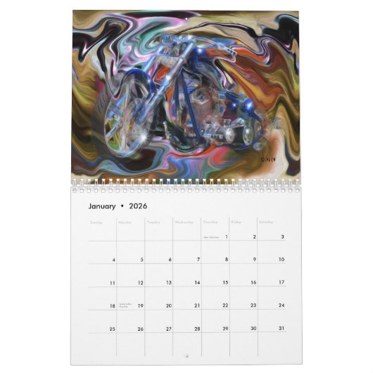 Bike Calendar Kalender (Jan 2026)