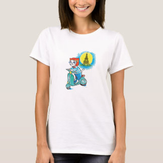 Bike Cat in Parijs T-shirt