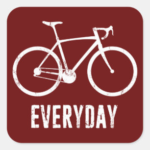 Bike Day Vierkante Sticker