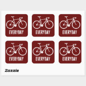 Bike Day Vierkante Sticker (Vel)