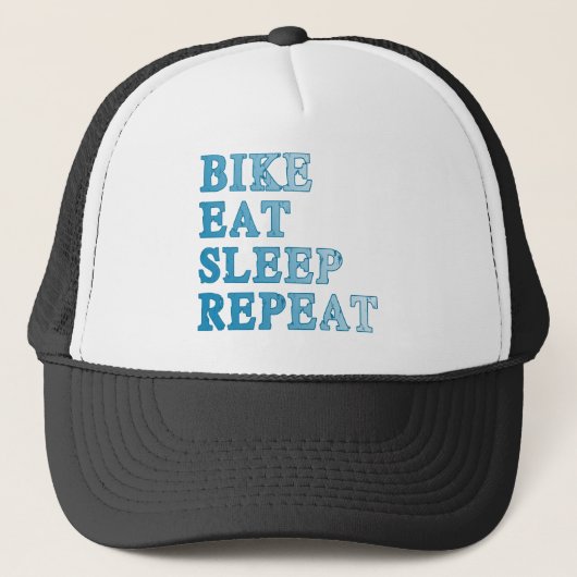 Bike, Eat, Slaap, Herhalingsproducten Trucker Pet (Voorkant)