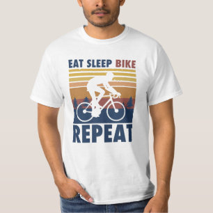 Bike Eat Sleep Bike Herhaling Gezegde Bike Gift T-shirt