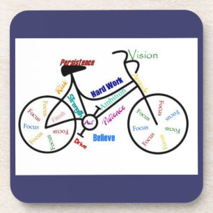 Bike, fiets, cyclus, sport, fietsen, Motivatie Onderzetter