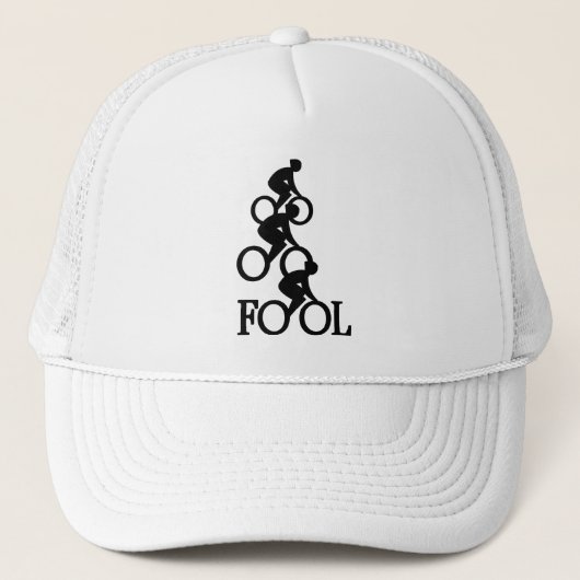 Bike Fool - Fietscyclist Fan Gift Trucker Pet (Voorkant)