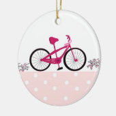 Bike for a Cure - Roze fiets Keramisch Ornament (Links)
