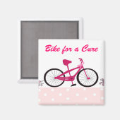 Bike for a Cure - Roze fiets Magneet (Voorkant / Achterkant)
